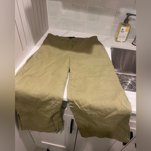 THEORY Linen-Blend Wide-Leg Pants - Picture 6 of 9